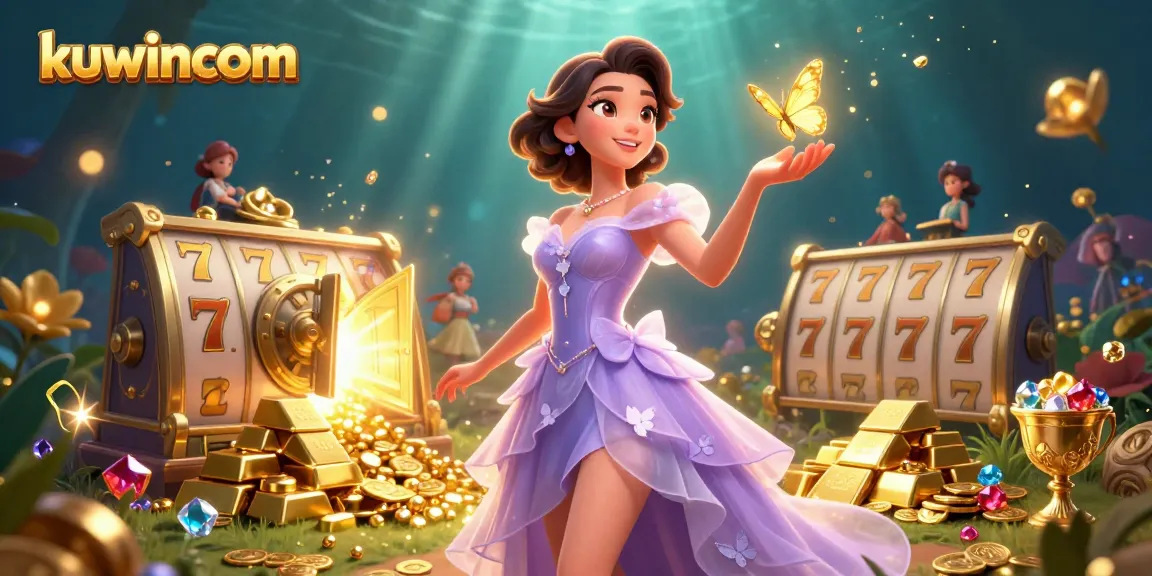 Engage with kuwincom's vibrant casino adventure featuring captivating slot elements and gems.