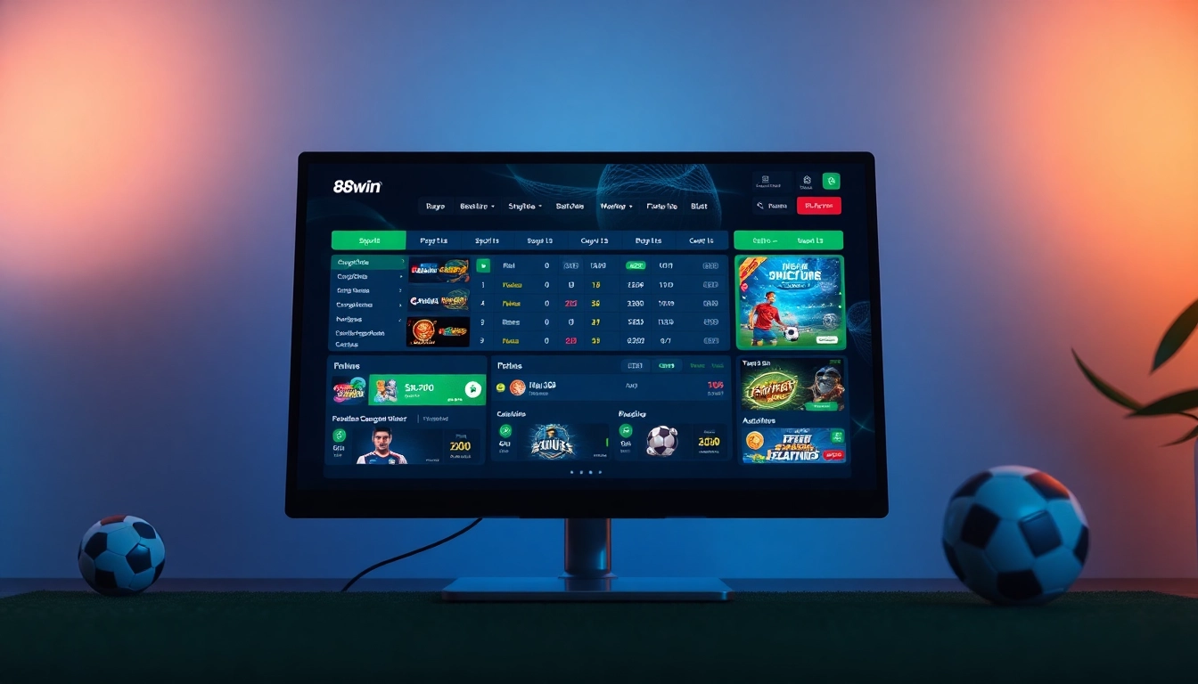 Online betting interface showcasing 98win com with user-friendly layout and vibrant gaming options.