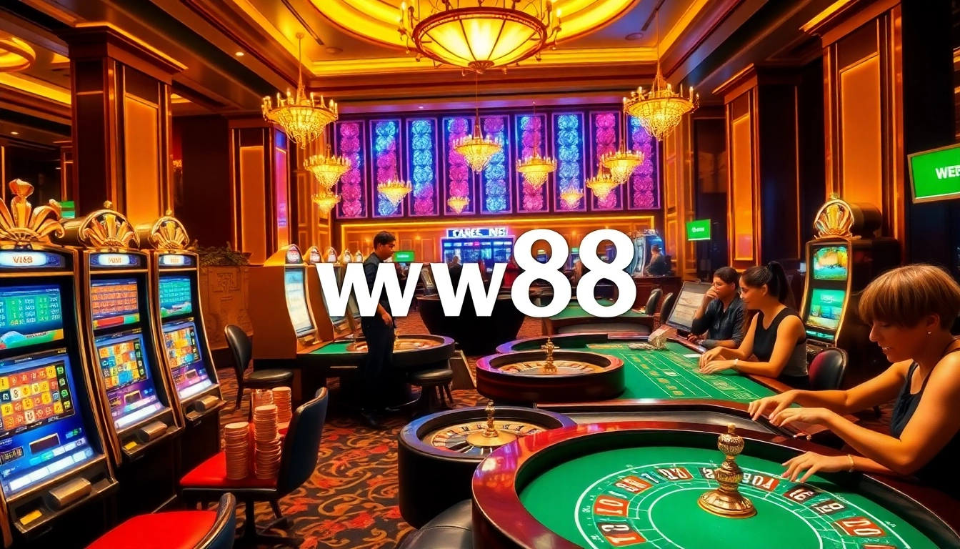 Experience thrilling gameplay at ww88 with dynamic casino tables and vibrant slot machines.
