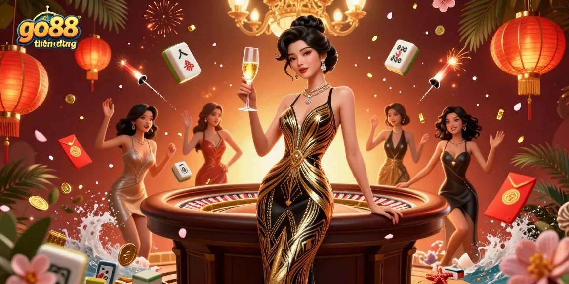 Engage with go88 thiên đường, a vibrant illustration capturing the essence of online gaming excitement and elegance.