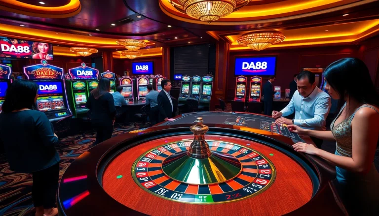 Experience thrilling bets at DA88 casino with vibrant roulette and engaging players.