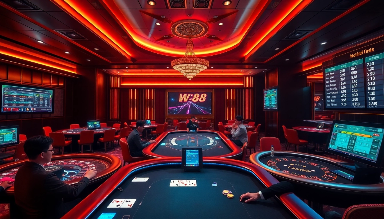 Experience the thrilling world of online casino gaming with W88 at w88.nyc, showcasing Baccarat and Blackjack excitement.